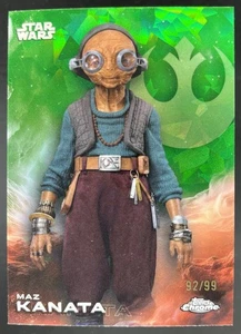 2025 Topps Chrome Star Wars Sapphire Maz Kanata Green Sapphire /99 #90 - Picture 1 of 2