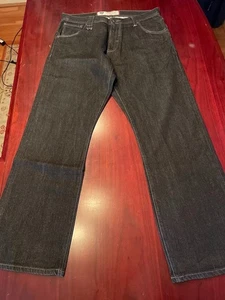 Artful Dodger Men’s Jeans Sz 36 Raw Denim Streetwear Y2K Hip Hop Logo Detail - Picture 1 of 13