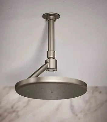 KOHLER 26301-G-BN Statement Iconic Open Rain Shower Head Brushed Nickel-9 Inch - Image 1 of 4