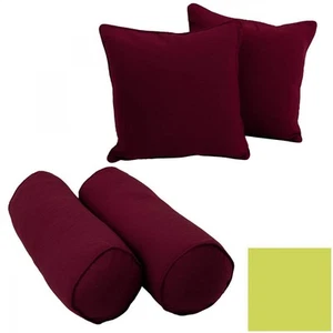 Blazing Needles Double-corded Solid Twill Throw Pillows with Inserts (Set of 4) - Picture 1 of 1