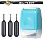 Identity Theft Protection Confidential ID Guard Wide Roller Stamp + 3 Ink Refill