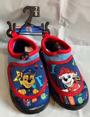 PAW PATROL Boys Water Shoes Swim Beach Pool Size7-8 NWT - Image 1 of 4