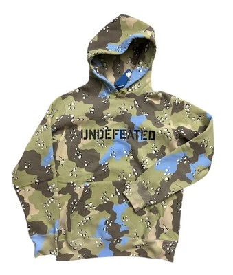 NEW Undefeated Hoodie Mens Sz Small Green Brown Duck Camo Stencil Logo Pullover - Image 1 of 4