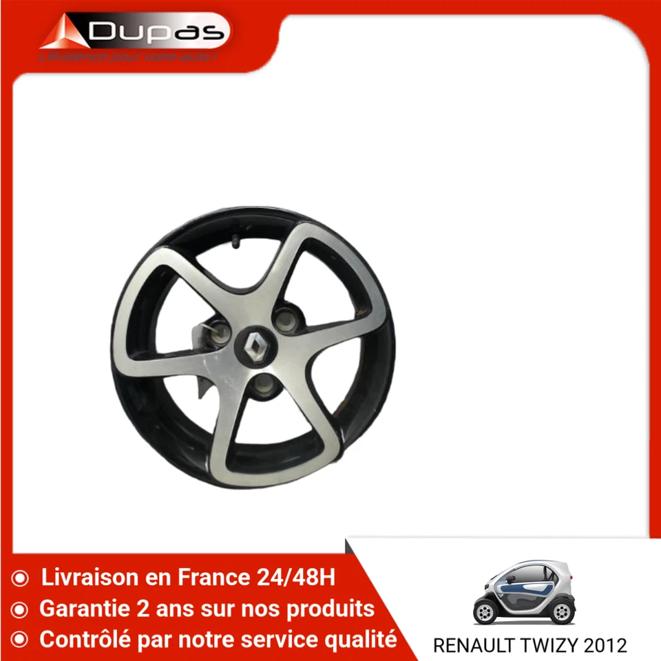 🇫🇷 JANTE ALUMINIUM RENAULT TWIZY ➤8201254558 ♻️ - Photo 1/2