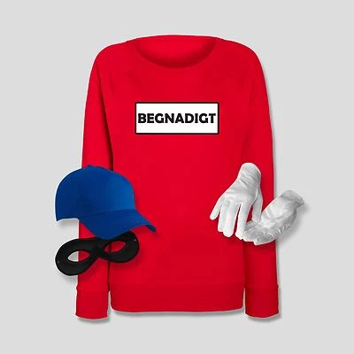 Sweatshirt Kostüm Set Panzerknacker Begnadigt Wunschnummer Karneval Damen XS-2XL - Bild 1 von 2