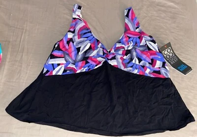 Traje de baño con aros Coco Reef Plus Twist Tankini Top 24 Primerosa 46D (B7) Foto 1 de 3