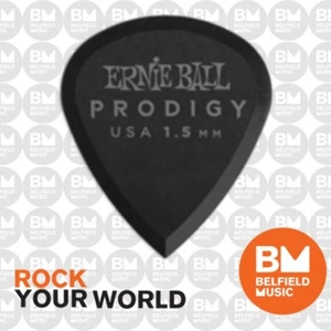 Ernie Ball 9200 Prodigy Derlin Picks 6-Pack Black 3s Mini 1.5mm - Picture 1 of 2