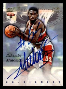 1997-98 Stadium Club Dikembe Mutombo Ron Mercer Co-Signers Dual Auto ZZ3971 - Picture 1 of 2