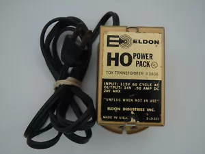 ELDON 14 VOLT MODELL 3406 NETZTEIL TRANSFORMATOR ~ GETESTET @17,7 V DC - Bild 1 von 2