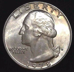 1978-D 25C Washington Quarter Uncirculated CN Clad 25oc0606-2 - Picture 1 of 2