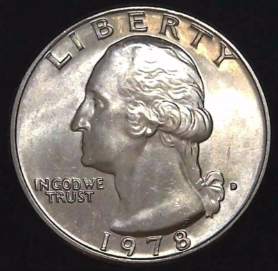 1978-D 25C Washington Quarter Uncirculated CN Clad 25oc0606-2 - Image 1 of 2