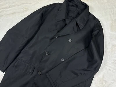 VTG PRADA Milano double breasted wool lining nylon trench / size XXL - Image 1 of 4