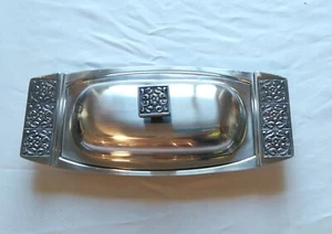 Vintage Stanley Roberts Stainless Steel Velvet Butter Dish With Glass Insert MCM - Picture 1 of 3