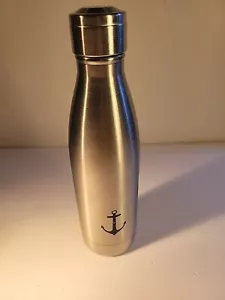 Brushed Metal Blue Nautical Anchor Hydro Flask Water Bottle 16 Oz - Picture 1 of 6