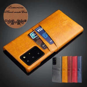 Slim Leather Card Holder Back Case Cover for Samsung Galaxy Note 20 Ultra/Note20 - Picture 1 of 30