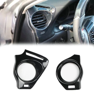 2X Carbon Fiber Side Air Vent Outlet Cover Trim For LEXUS IS250 300 350 2006-12 - Picture 1 of 7