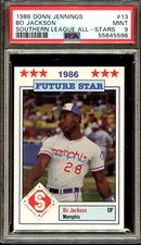 PSA 9 1986 DONN JENNINGS #13 BO JACKSON SOUTHERN LEAGUE ALL-STARS 9T10W *RARE*