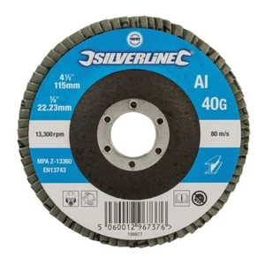 Silverline Lamellenschleifscheibe Schleifmaschine Durchmesser 115 mm Körnung 40 - Bild 1 von 3
