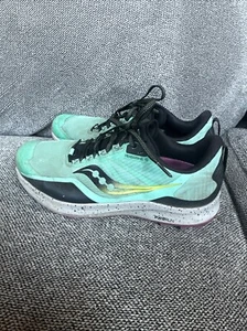 Saucony Peregrine 12 Damen 9,5 Läufer Stabilitätstrainer grün schwarz - Bild 1 von 9