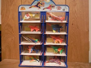 Guisval Plastic shop display with 10 Flourescent coloured model aircraft - Picture 1 of 3