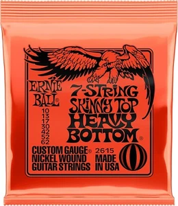 Cuerdas de guitarra Ernie Ball 2615 Skinny Top Heavy Bottom Slinky de 7 cuerdas, 10-62 - Imagen 1 de 1