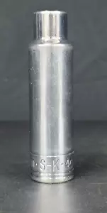 SK Hand Tools 48011 1/2" Drive 11mm 12pt Deep Metric Chrome Socket USA - Foto 1 di 5