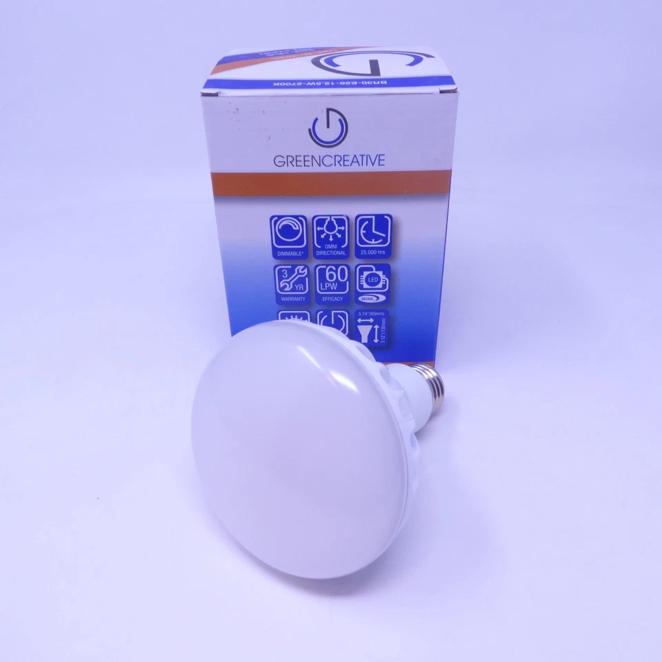 NEW GREEN CREATIVE CORE LED DIMMABLE BULB 12.5W WARM WHITE LIGHT 2700K 75 WATTS  - Image 1 of 4