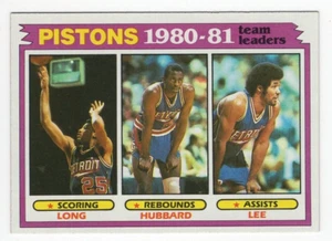 1981-82 Topps NBA #50 Detroit Pistons Team Card - Long / Hubbard / Lee - Picture 1 of 1