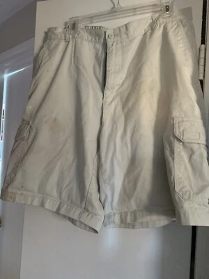 Puritan Men’s 38Cargo Shorts A Handy Man Special. Work Stains, Paint And A Hole. - Image 1 of 4