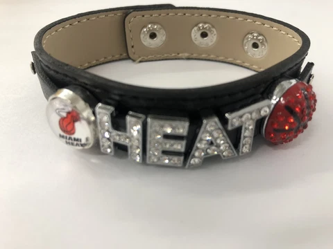 Miami Heat Rhinestone Bling  Bracelet Basketball Jewelry / NBA Final / Go Heat Cover