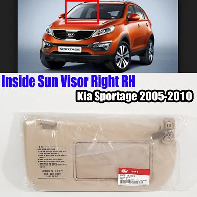 Genuine 852021F210EZ Sun Visor Inside Right RH Beige For Kia Sportage 2005-2010 - Image 1 of 4