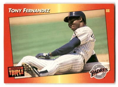 Tony Fernandez 1992 Triple Play Baseball #165 San Diego Padres - Image 1 of 2