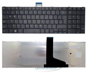 Replacement For Windows 8 Toshiba Satellite C55-A-1N1 Black UK Laptop Keyboard - Afbeelding 1 van 2