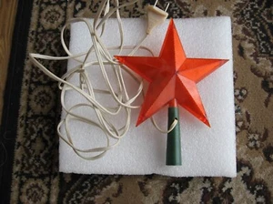 Vintage Soviet Christmas Tree Topper STAR Toy Electric Ornaments 70s UdSSR - Bild 1 von 7