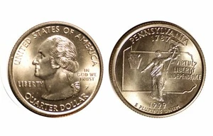 1999-P Washington Statehood Quarter - Pennsylvania - Near Gem BU - #260 - Bild 1 von 1