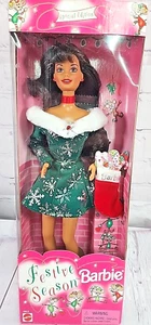 Barbie Festive Season Doll Dark Hair Brown Skin 1997 Mattel No. 18910 NRFB - Picture 1 of 5