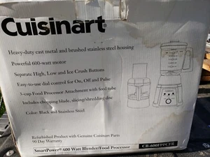 Cuisinart Smart Power Premier Duet CB-600FPPC4 - Professionally Refurbished - Picture 1 of 2