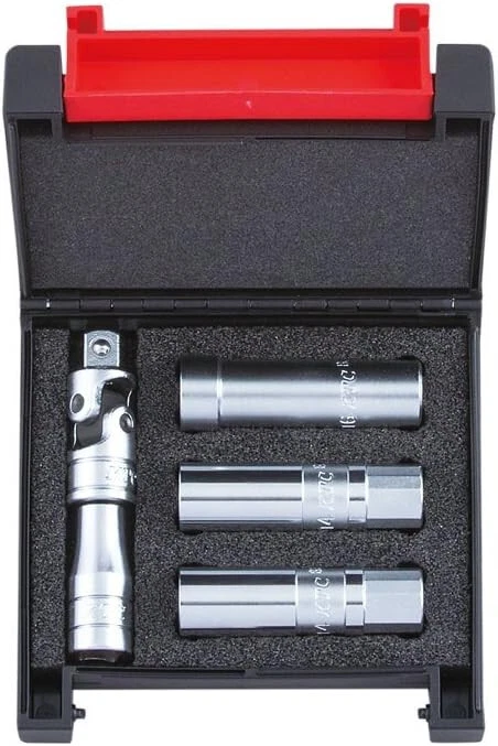 KTC 3/8" 9.5sq Spark Plug Wrench Set with Case 5-piece set - Image 1 of 1