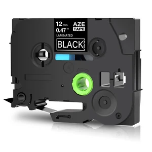 12mm White on Black Label Tape For Brother TZ-335 TZe-335 P-Touch PT-1830 12MM - Bild 1 von 19