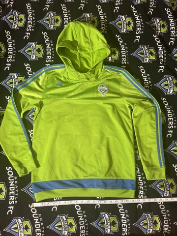 Adidas Seattle Sounders FC Green hoodie sweatshirt size youth large 2015 XBOX Cover