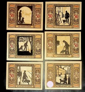1921 Alemania PERRO DE CONDUCCIÓN ALEMÁN - CIEGO 50 fennig billete / juego de dinero de emergencia - Imagen 1 de 2