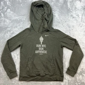 Nike Run NYC Run Anywhere Sweatshirt Womens Size Small Olive Green Activewear - Picture 1 of 8