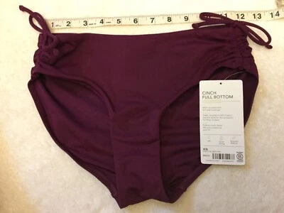 Athleta NWT XS Cinch Full Bottom Velvet Plum Bikini Swim Scrunch 532446  - Image 1 of 4