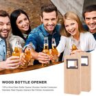 15Pcs Wood  Bottle Opener Wooden Handle Corkscrew Stainless Steel Square6160