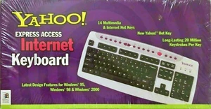 Vintage Yahoo! Express Access Internet Keyboard NOS Deadstock #24205 Windows - Afbeelding 1 van 2