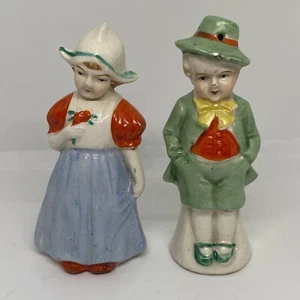 Vintage niederländische Junge und Mädchen Salz und Petter Streuer Japan 50er Jahre Küche - Bild 1 von 5
