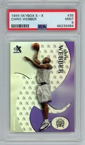 1999 SKYBOX E-X #35 CHRIS WEBBER - SACRAMENTO KINGS HOF - PSA 9 - Picture 1 of 2