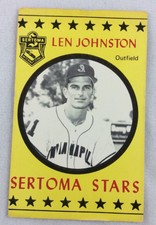 MLB 1977 Len Johnston, Indianapolis Indians Sertoma Stars Baseball Card