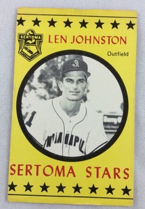 MLB 1977 Len Johnston, Indianapolis Indians Sertoma Stars Baseball Card
