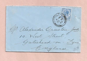 GIBRALTAR 1933 GV THREE PENCE STAMP ON COVER TO GATESHEAD - Picture 1 of 1